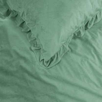 Velvet Ruffles Granite Green