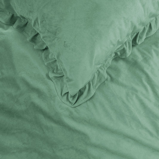 Velvet Ruffles Granite Green