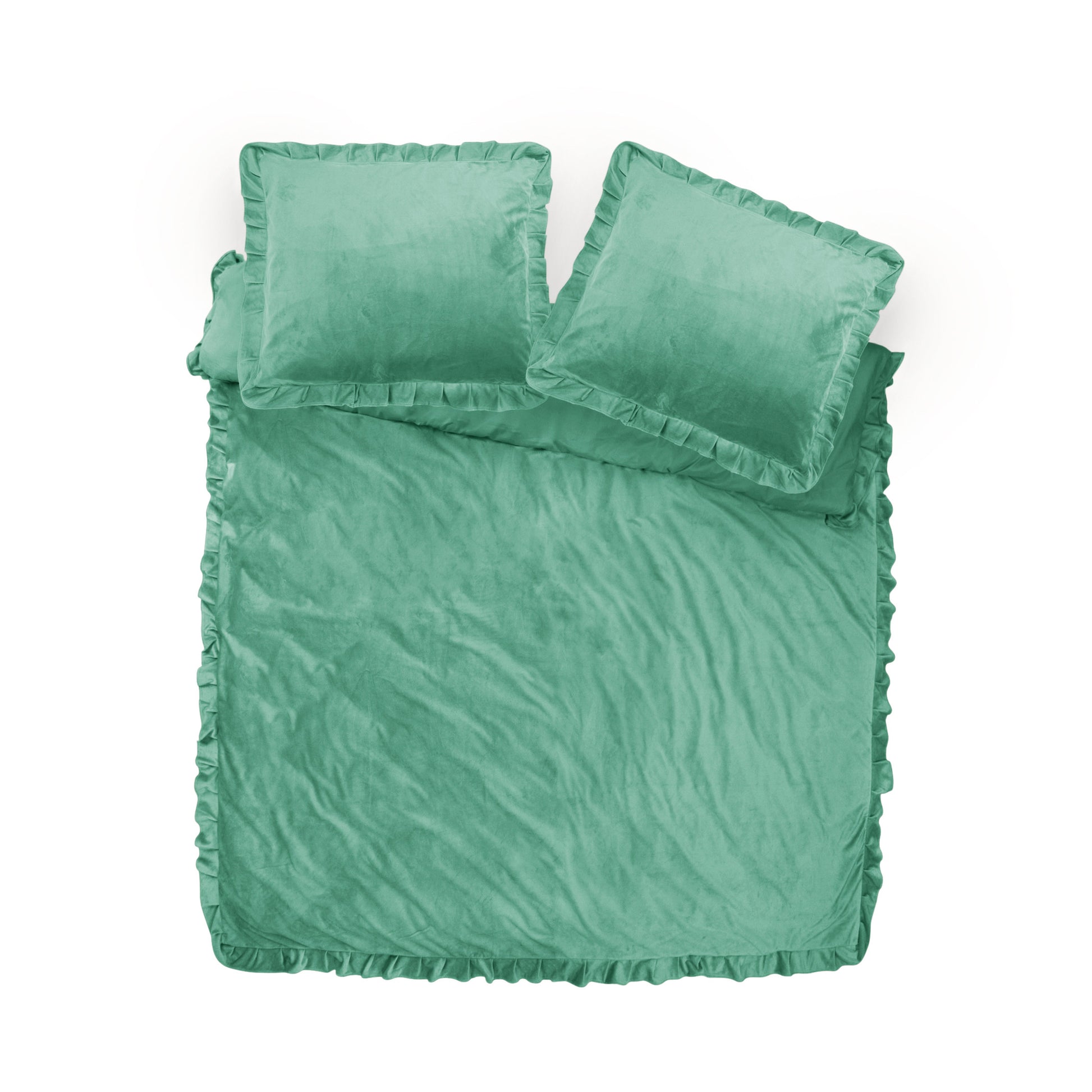 Velvet Ruffles Granite Green