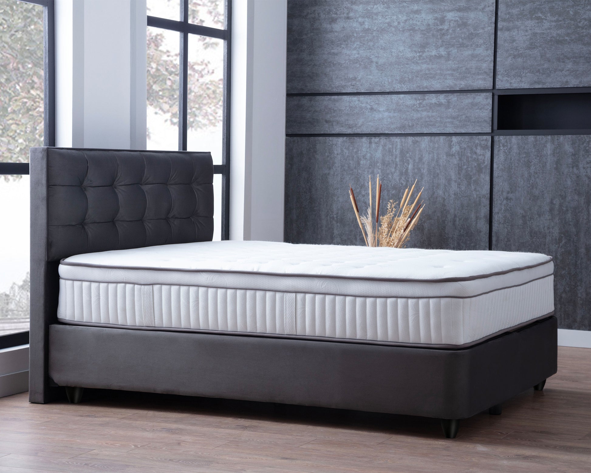 SKYBEDD ® Nachtkastje Modebedd Antraciet