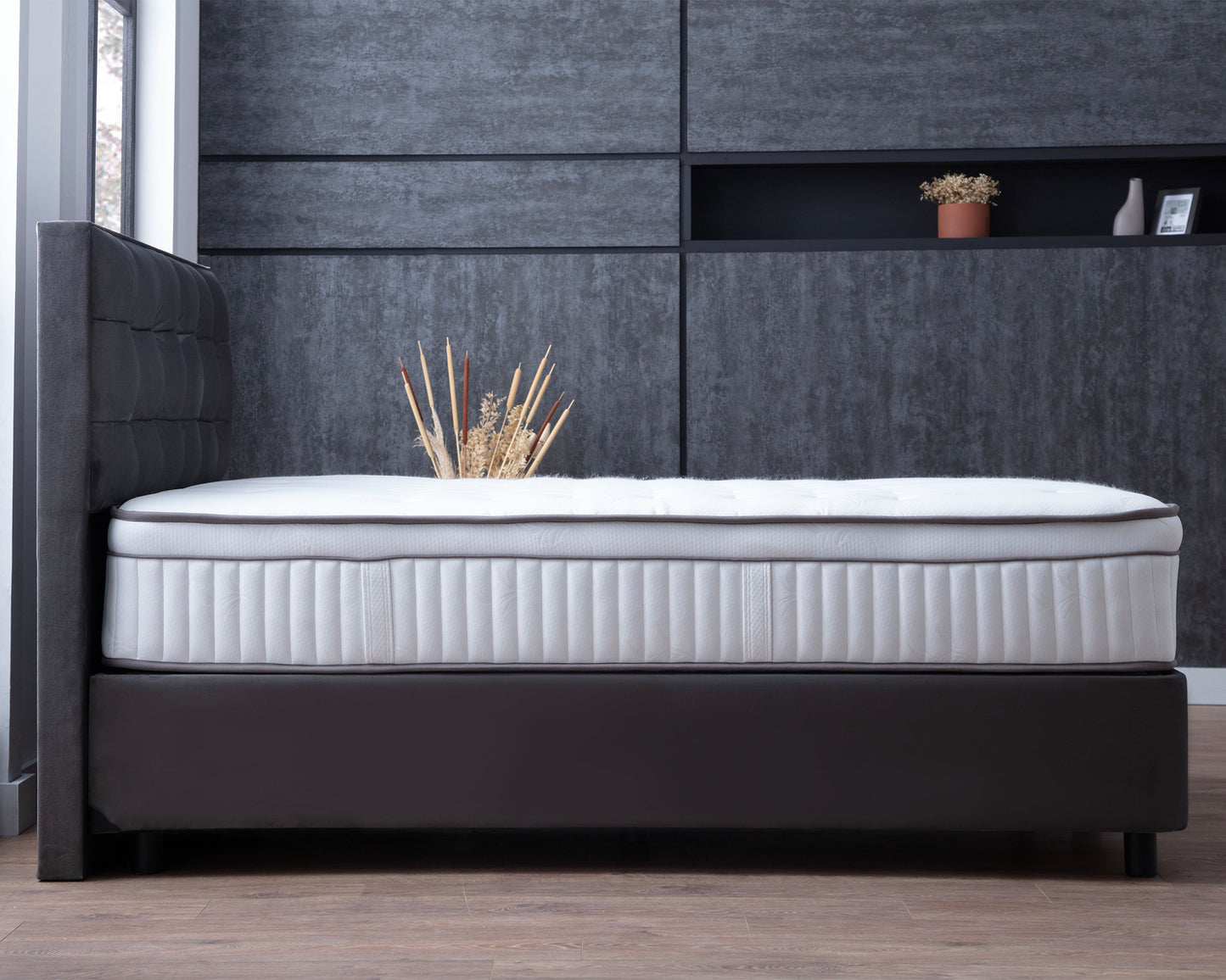 SKYBEDD ® Nachtkastje Modebedd Antraciet