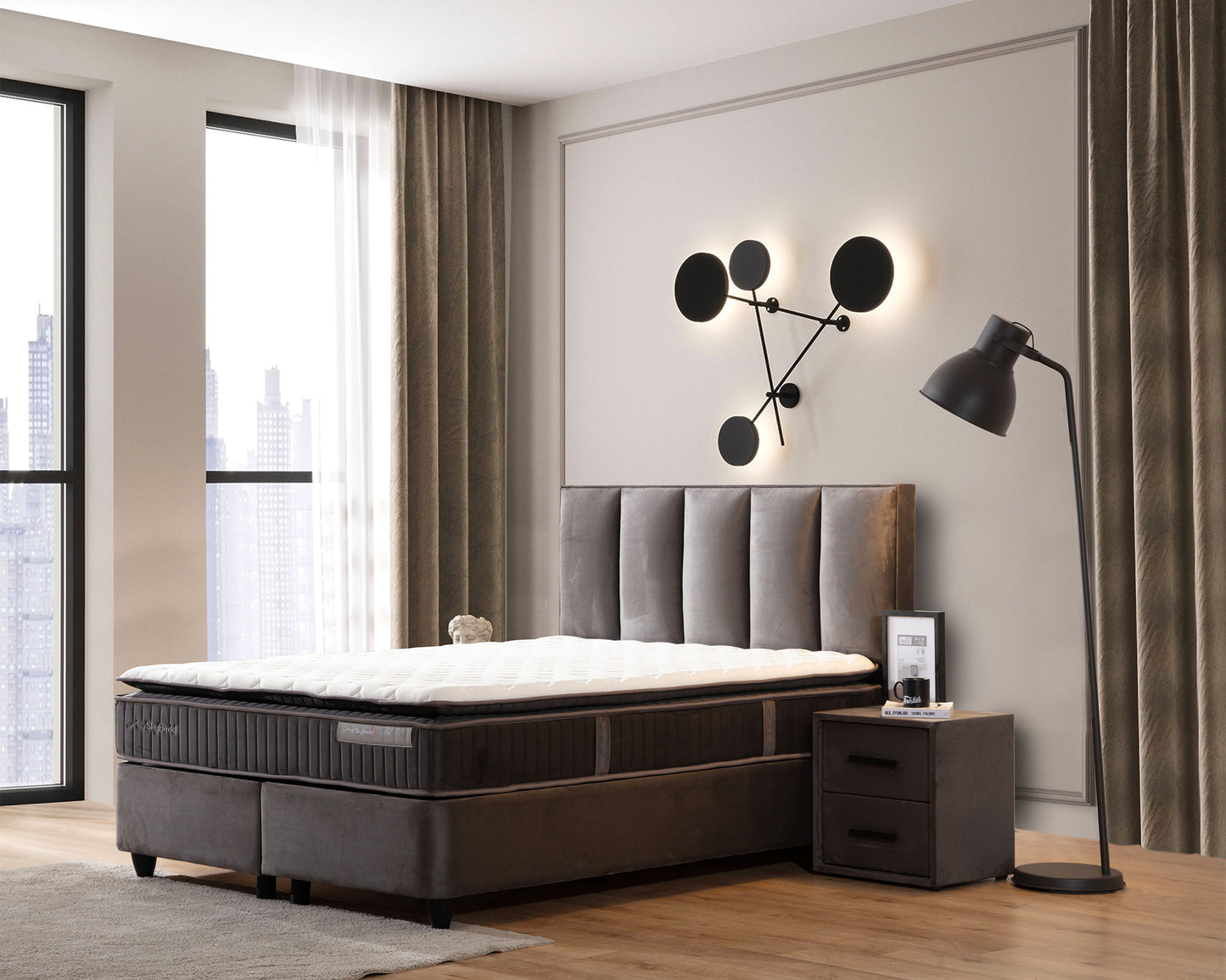 SKYBEDD ® Nachtkastje Birdybedd Antraciet