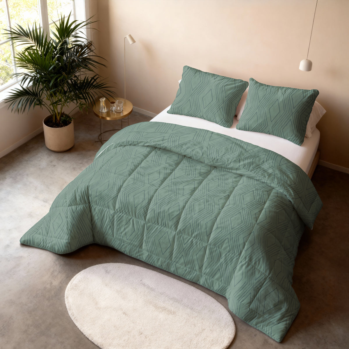 Sleeptime All-in one Lazy dekbed Dorian Groen Met Kussenslopen – afbeelding 4
