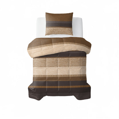 All-in one Lazy dekbed Marina Taupe Met Kussenslopen