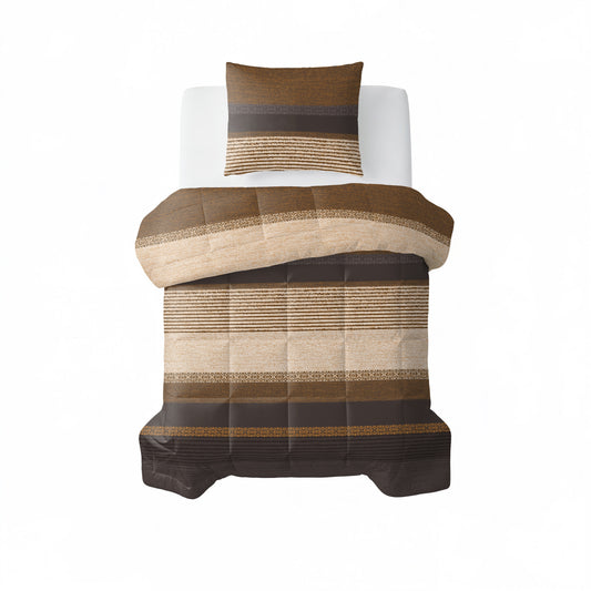 All-in one Lazy dekbed Marina Taupe Met Kussenslopen