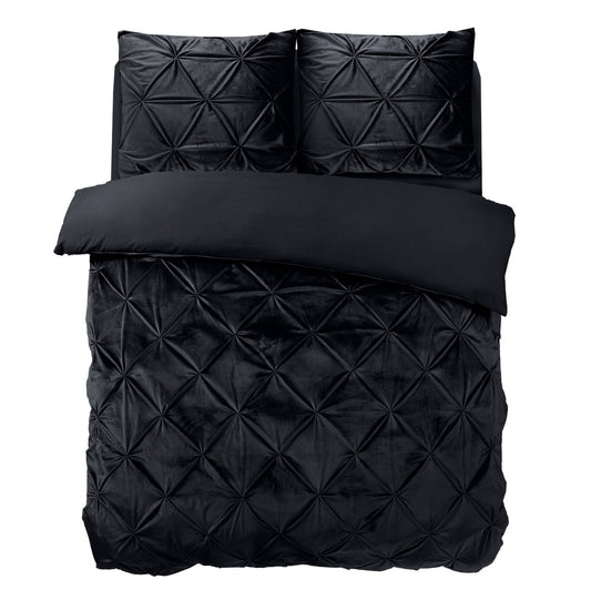 Velvet Pintuck Zwart