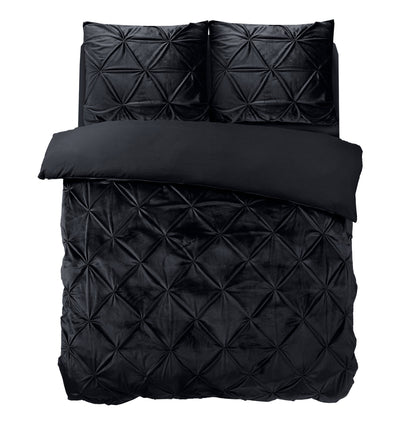 Velvet Pintuck Zwart