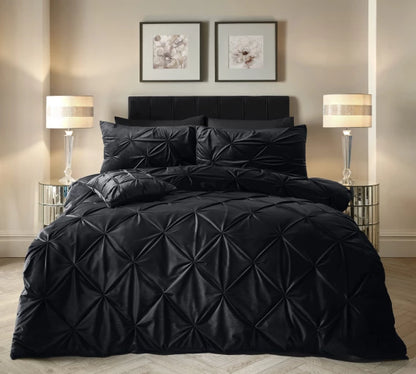 Sleeptime Lazy Velvet Pintuck Zwart