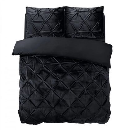Sleeptime Lazy Velvet Pintuck Zwart