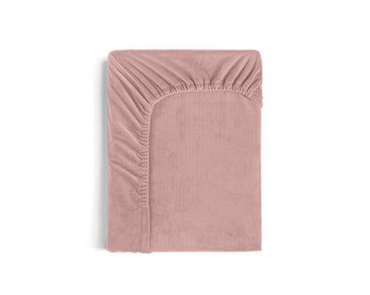 Velvet hoeslaken Oud Roze