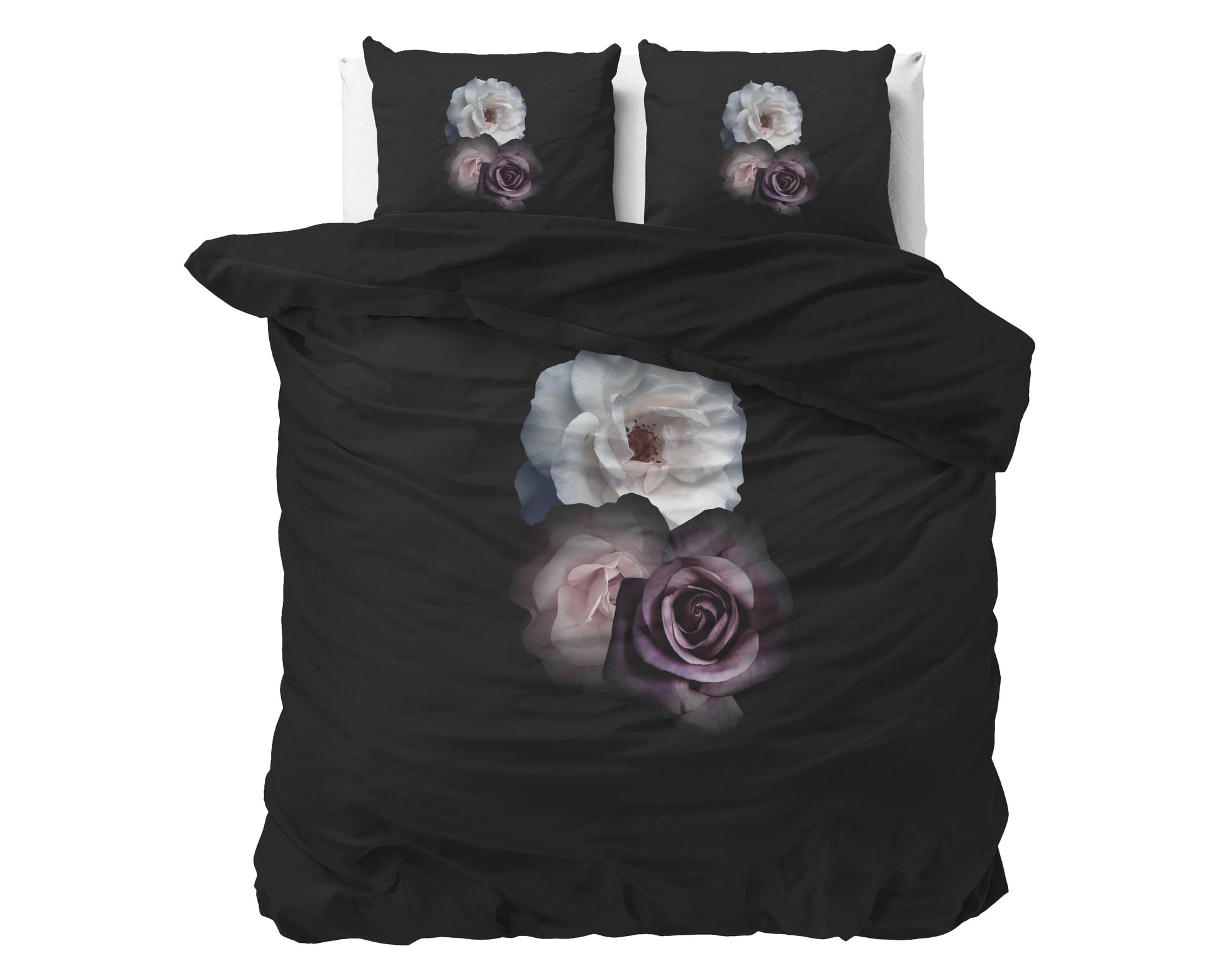 Deep Flowers Zwart