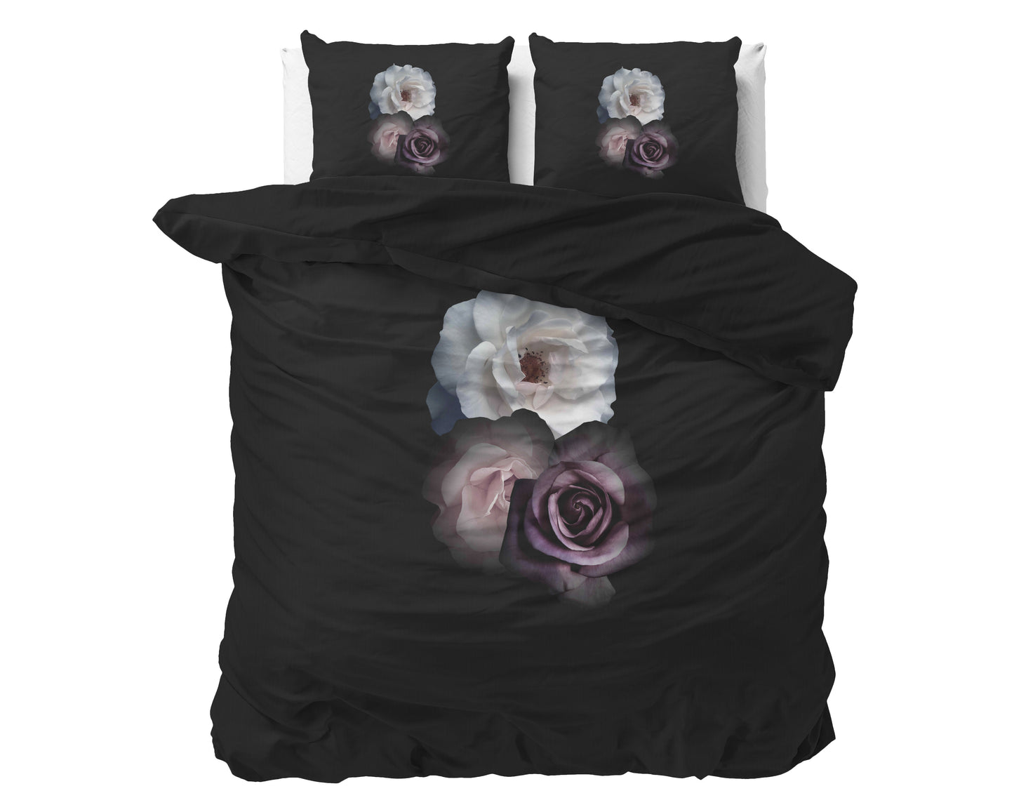 Deep Flowers Zwart