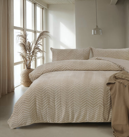 Chevron Teddy Taupe