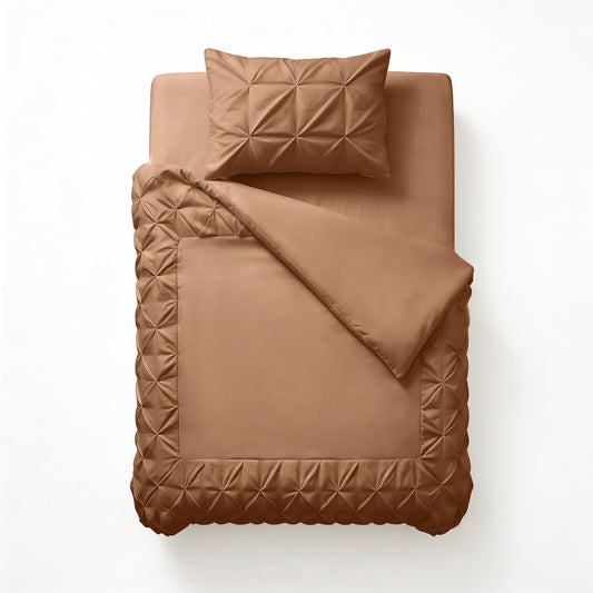 Border Pintuck Mocha Moose