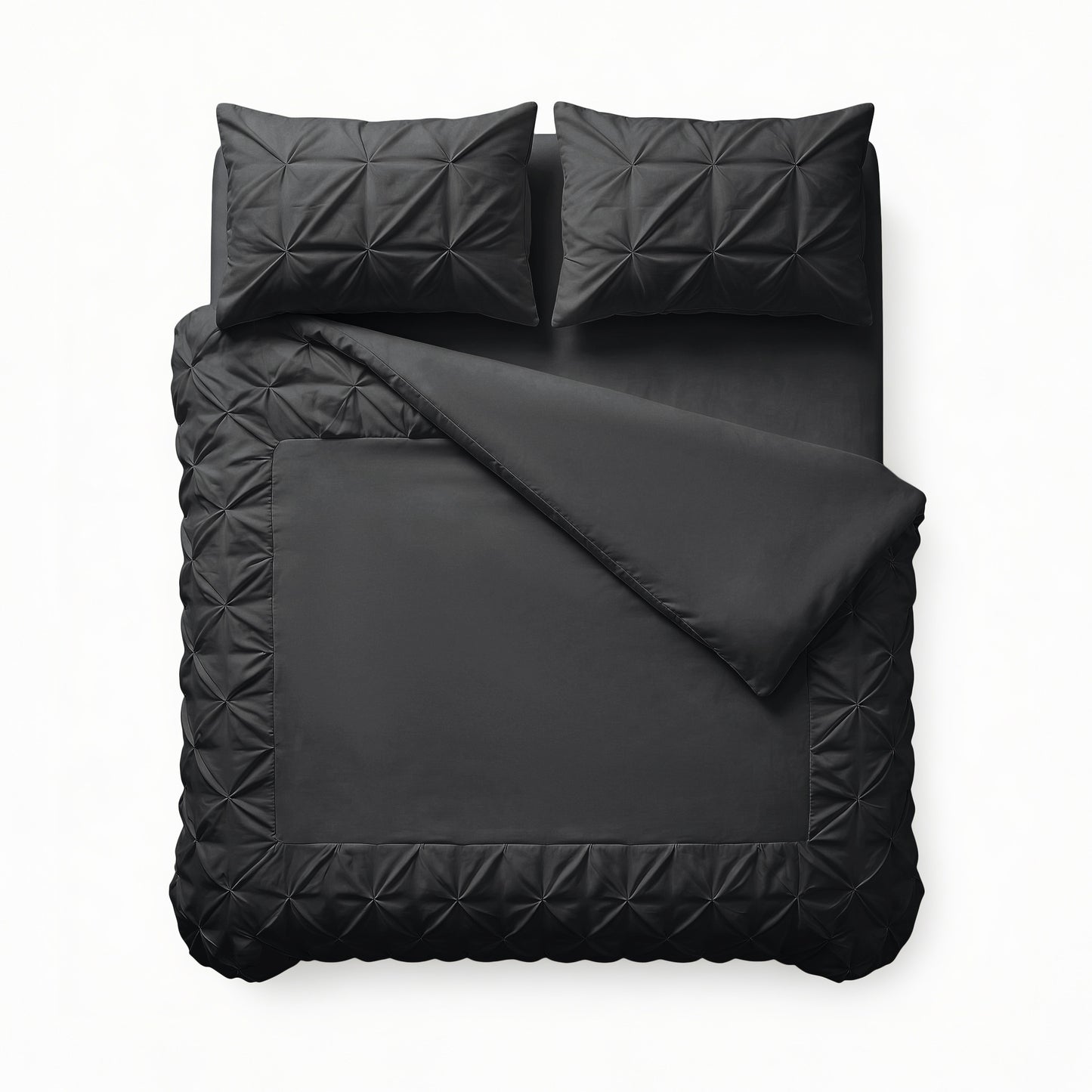 Border Pintuck Zwart