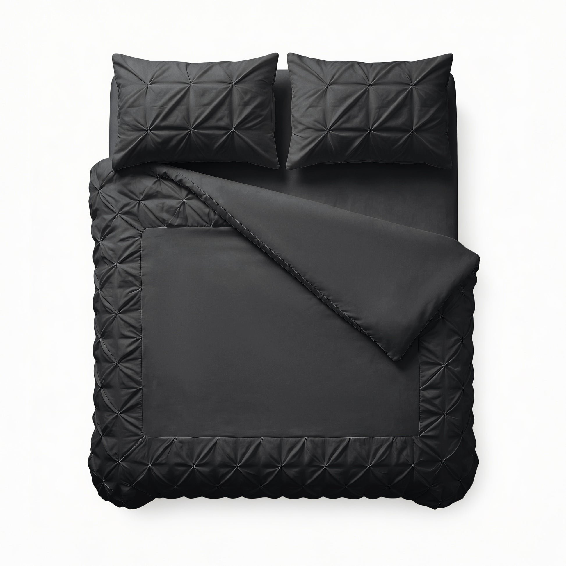 Border Pintuck Zwart
