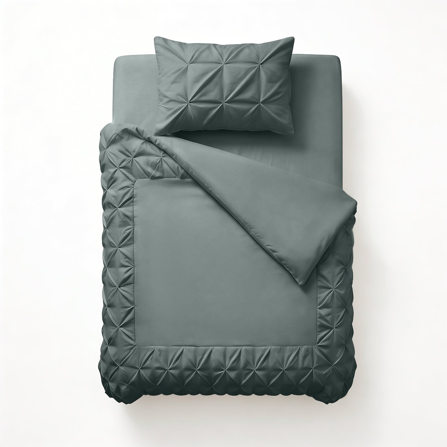 Border Pintuck Groen
