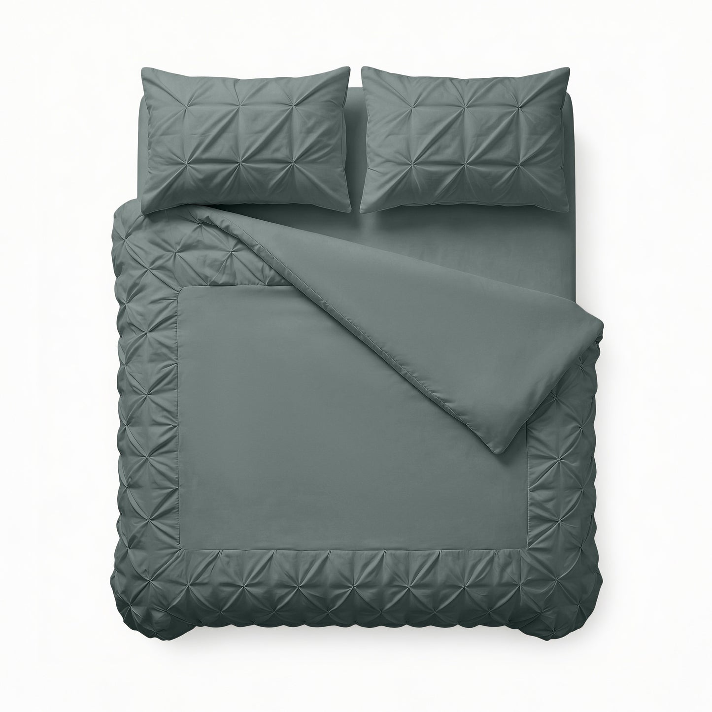 Border Pintuck Groen