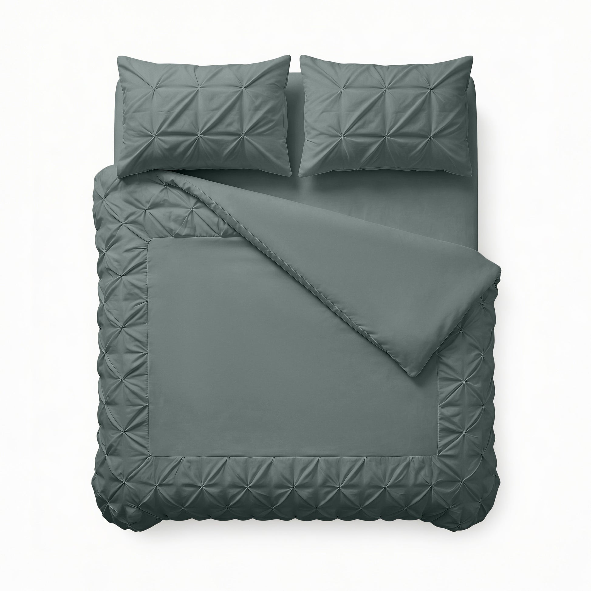 Border Pintuck Groen