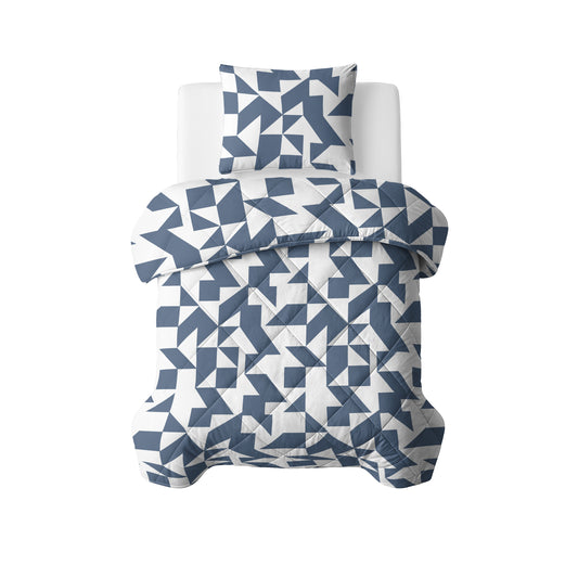 Mado Lazy Dekbed Blauw Met Kussenslopen