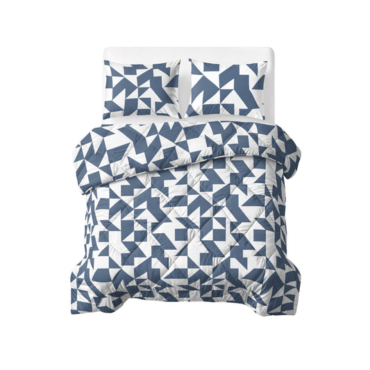 Sleeptime Mado Lazy Dekbed Blauw Met Kussenslopen – afbeelding 2