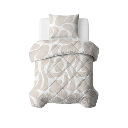Kello Lazy Dekbed Taupe/Zand Met Kussenslopen