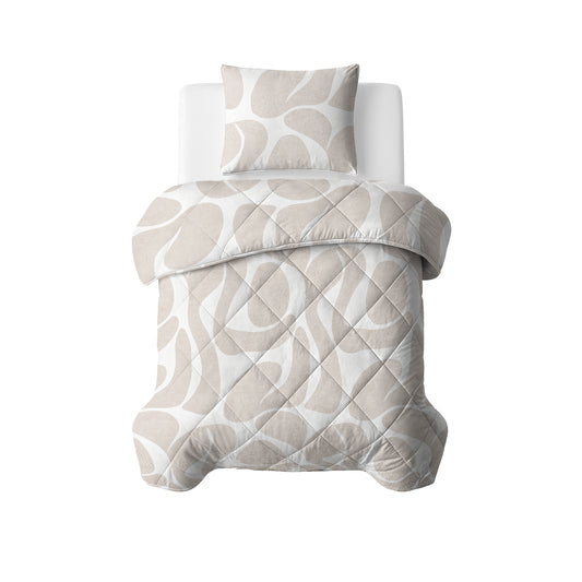 Kello Lazy Dekbed Taupe/Zand Met Kussenslopen