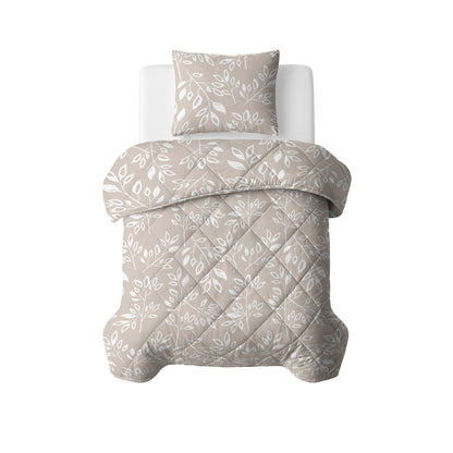 Neva Lazy Dekbed Taupe/Zand Met Kussenslopen