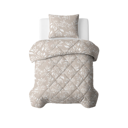 Neva Lazy Dekbed Taupe/Zand Met Kussenslopen