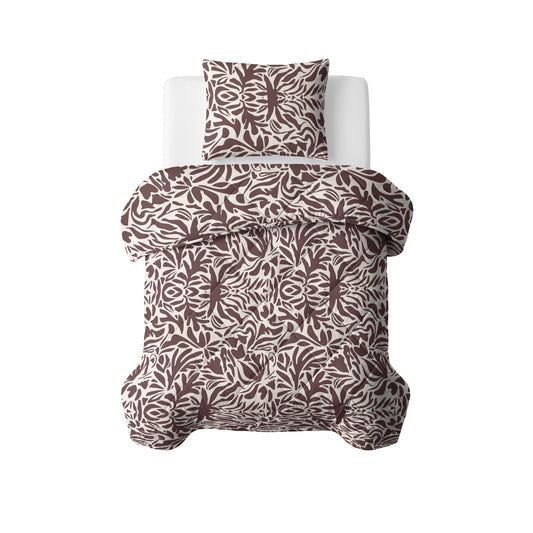 Denzo Lazy Dekbed Rood/Bruin Met Kussenslopen