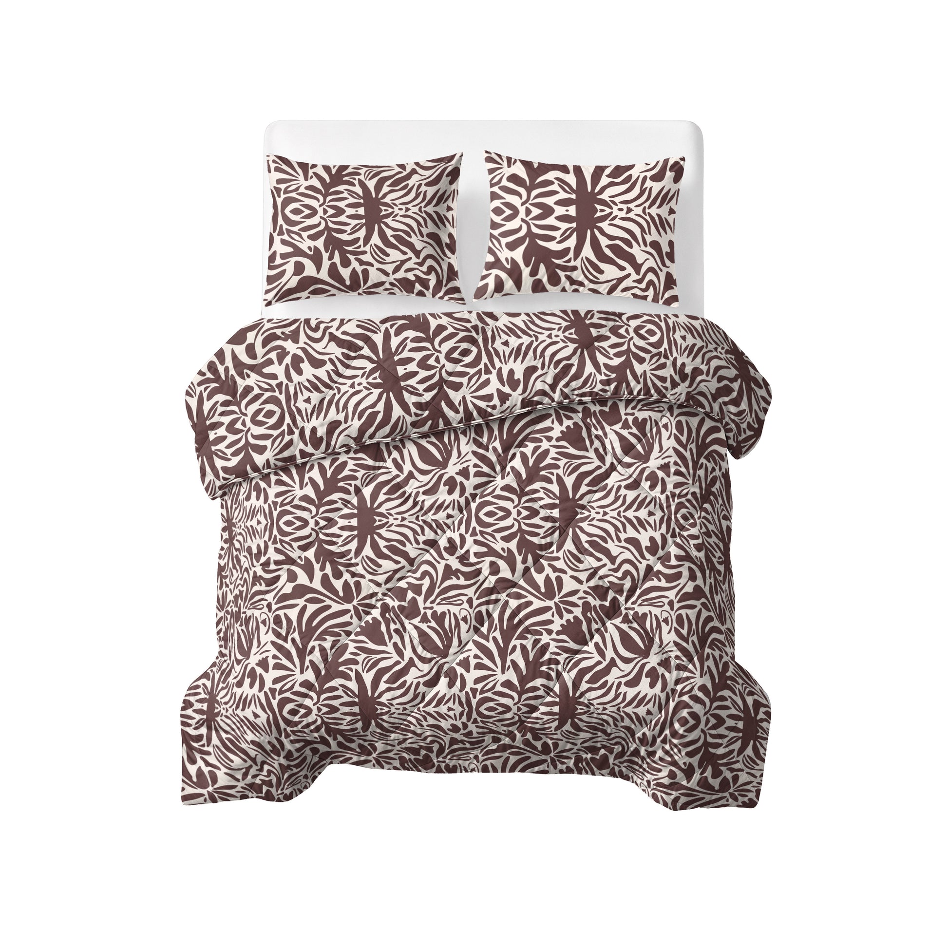 Denzo Lazy Dekbed Rood/Bruin Met Kussenslopen