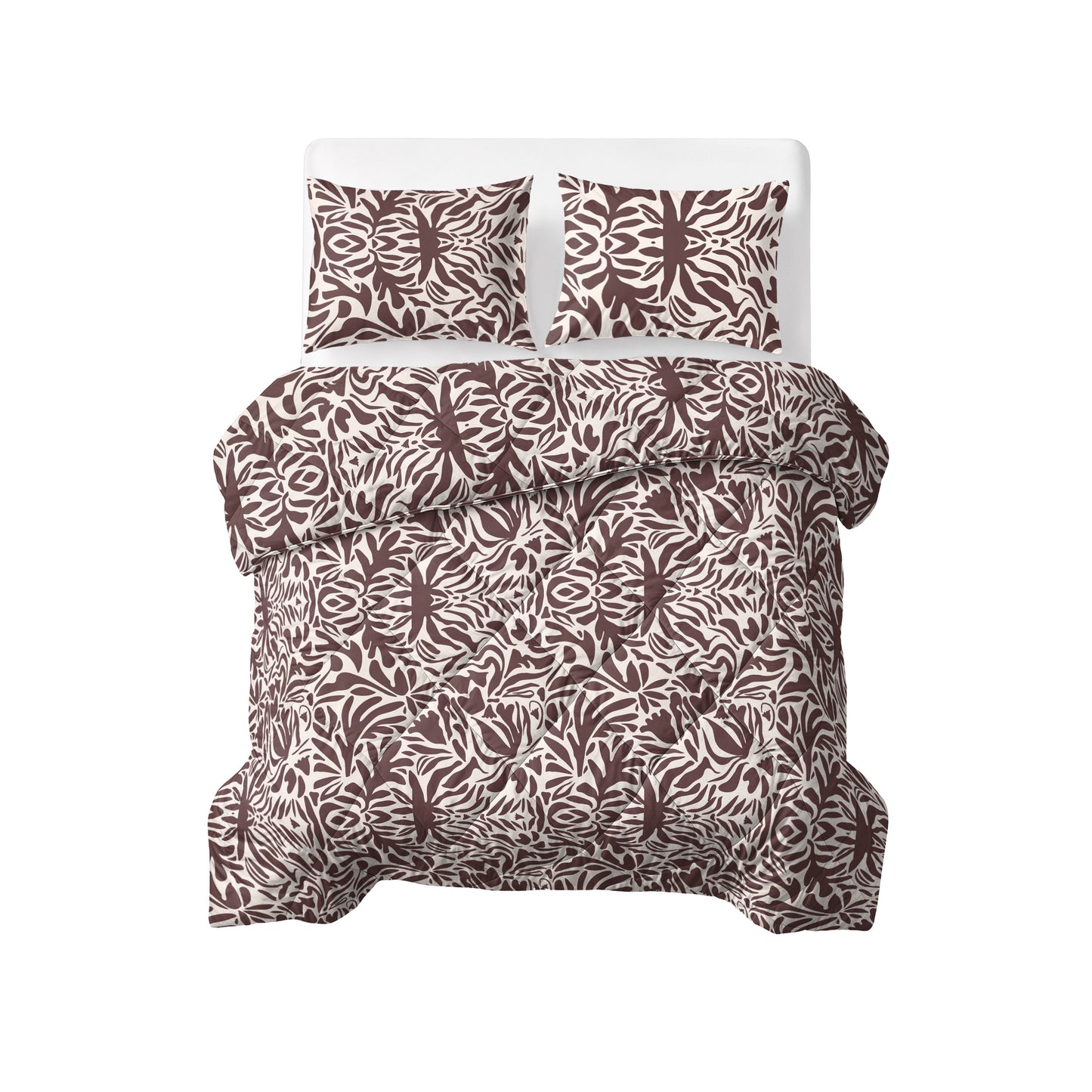 Denzo Lazy Dekbed Rood/Bruin Met Kussenslopen