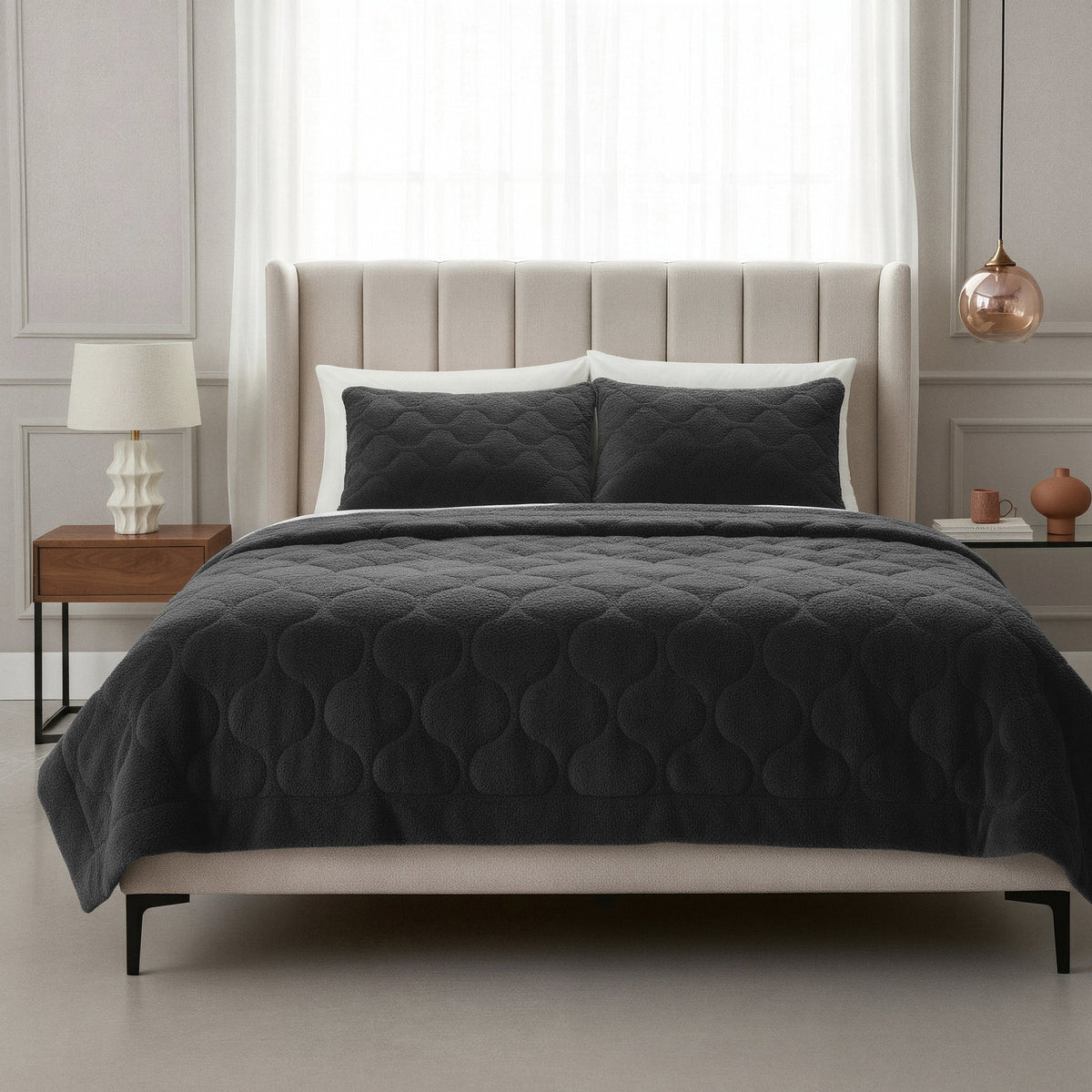 Sleeptime Lazy Dekbed Teddy Zwart Met Kussenslopen – afbeelding 6