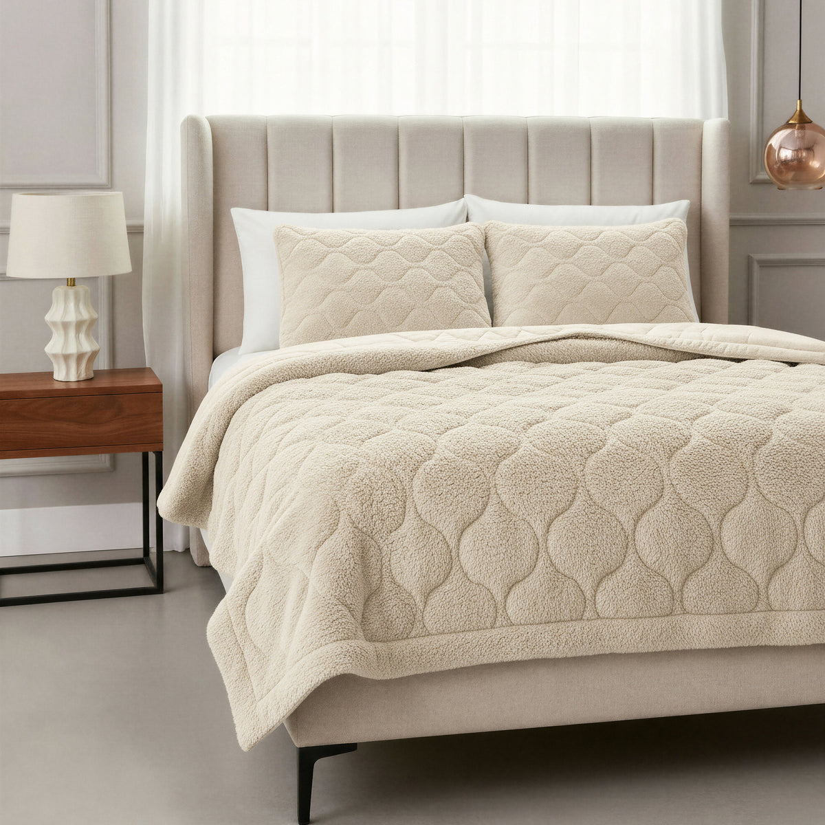Sleeptime Lazy Dekbed Teddy Beige Met Kussenslopen – afbeelding 5