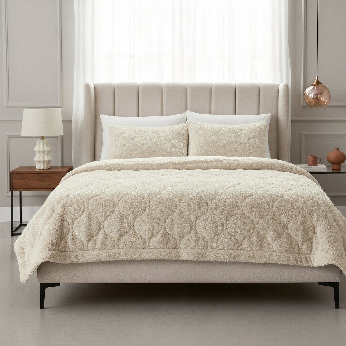 Sleeptime Lazy Dekbed Teddy Beige Met Kussenslopen – afbeelding 6