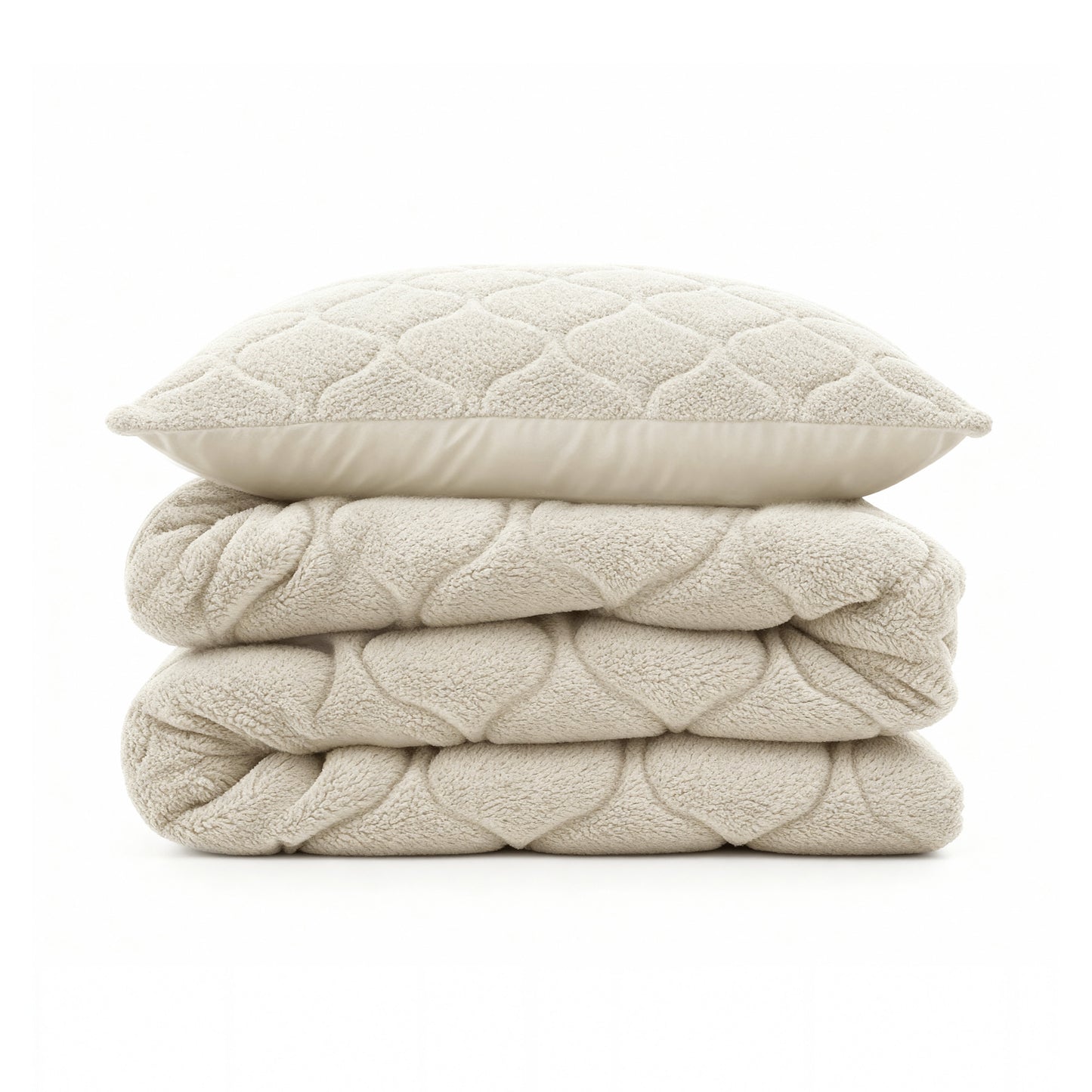 Lazy Dekbed Teddy Beige Met Kussenslopen