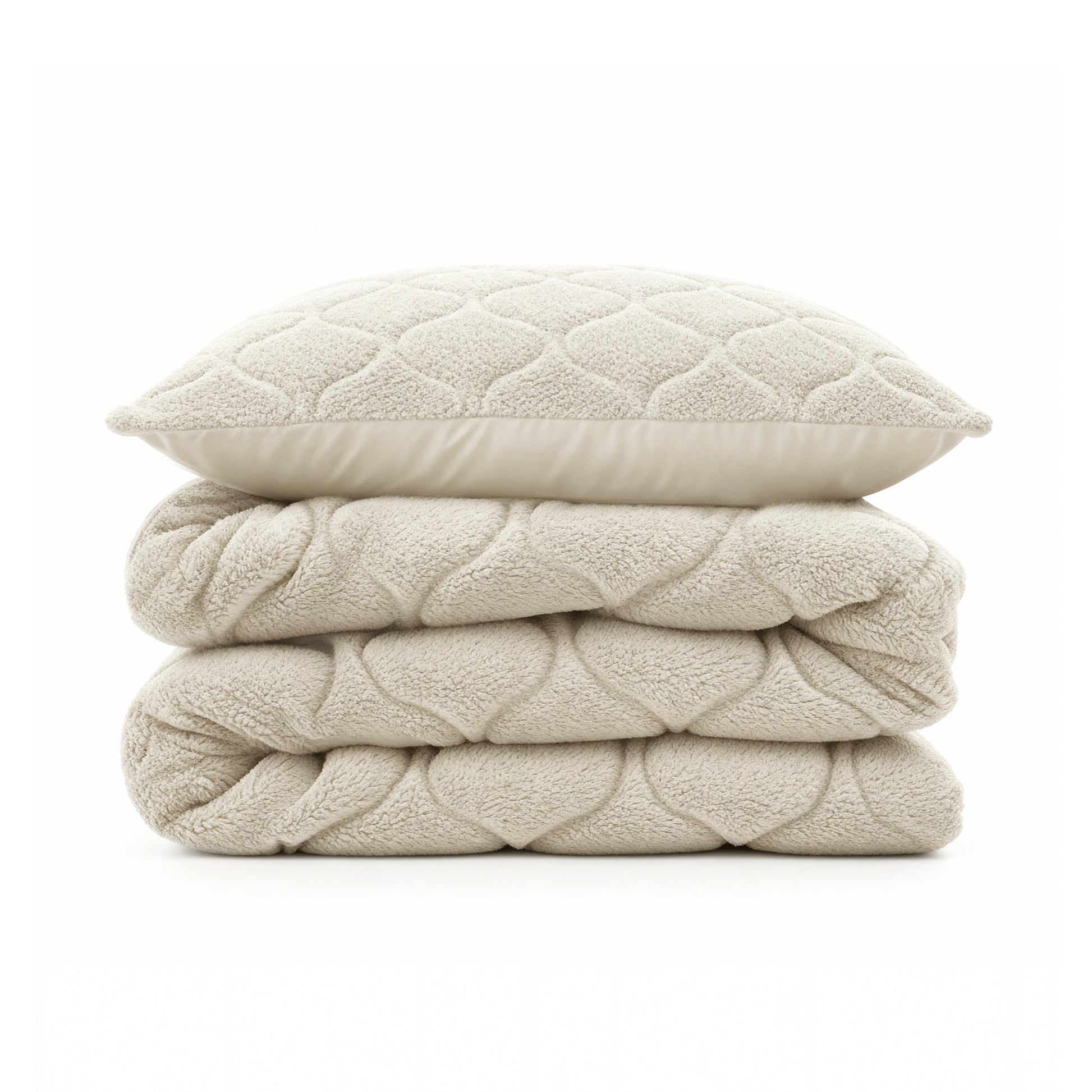 Lazy Dekbed Teddy Beige Met Kussenslopen