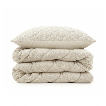 Lazy Dekbed Teddy Beige Met Kussenslopen