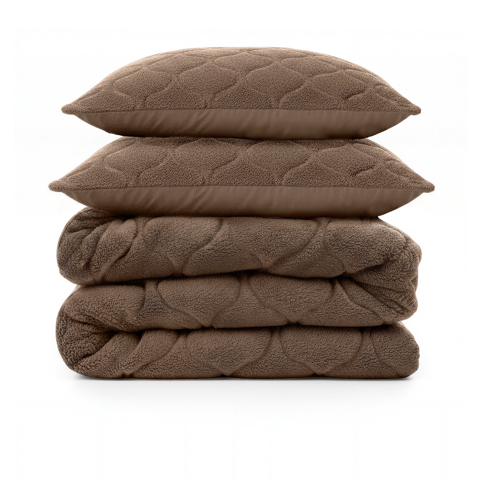 Lazy Dekbed Teddy Taupe/Bruin Met Kussenslopen