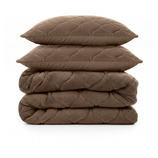 Sleeptime Lazy Dekbed Teddy Taupe/Bruin Met Kussenslopen – afbeelding 3