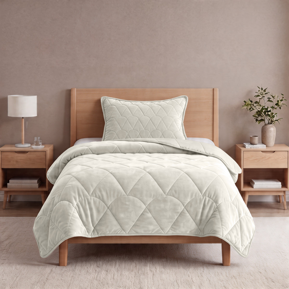 Sleeptime Lazy Dekbed Velvet Beige Met Kussenslopen – afbeelding 9