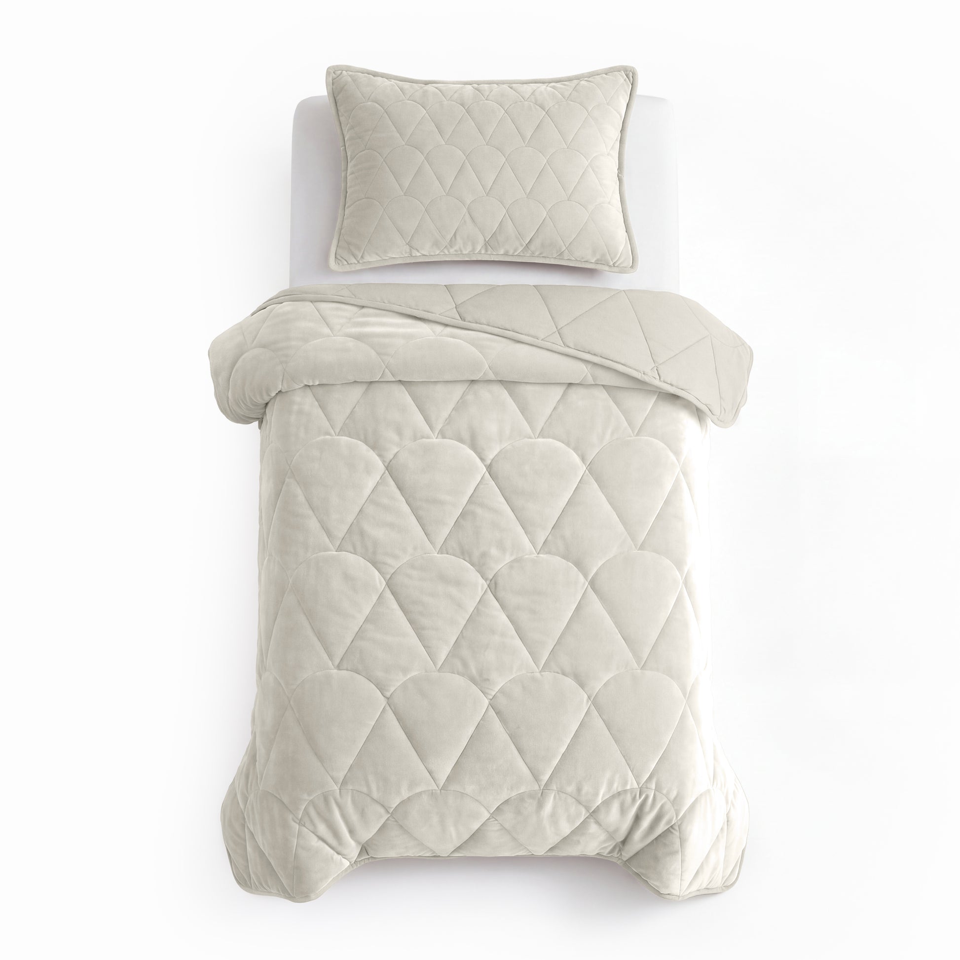 Lazy Dekbed Velvet Beige Met Kussenslopen