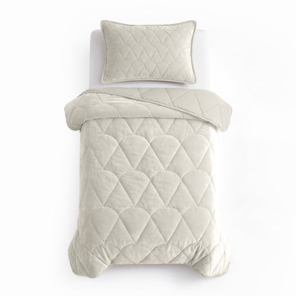 Lazy Dekbed Velvet Beige Met Kussenslopen