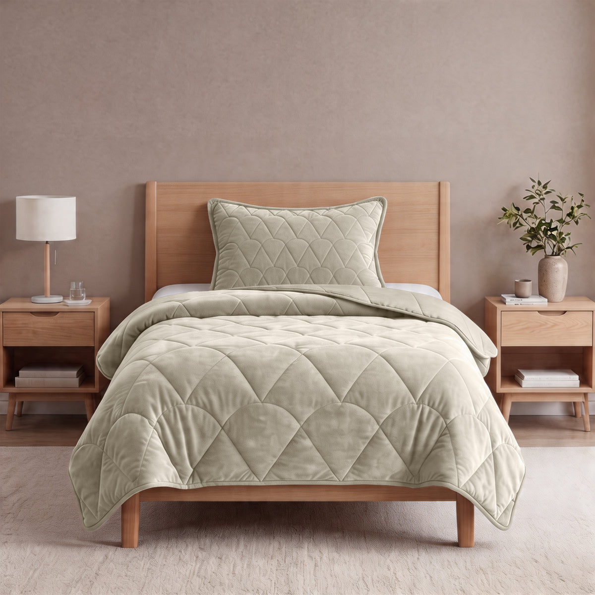Sleeptime Lazy Dekbed Velvet Taupe/Grijs Met Kussenslopen – afbeelding 10