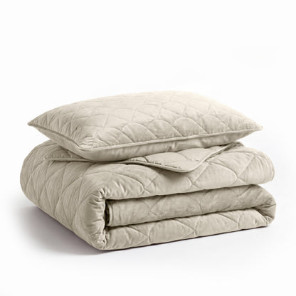 Sleeptime Lazy Dekbed Velvet Taupe/Grijs Met Kussenslopen – afbeelding 6