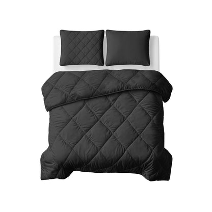 Sleeptime Lazy Dekbed Uni Zwart Met Kussenslopen – afbeelding 2