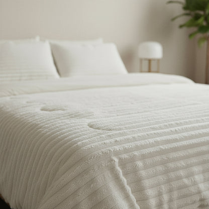Sleeptime Lazy Dekbed Rib Premium Beige Met Kussenslopen – afbeelding 6