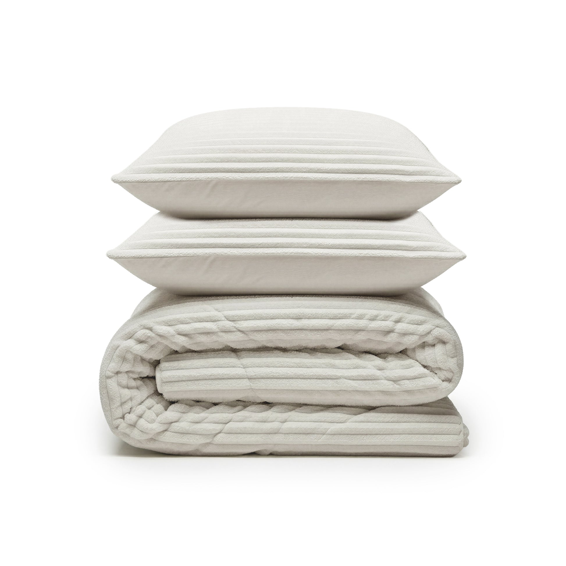 Lazy Dekbed Rib Premium Beige Met Kussenslopen