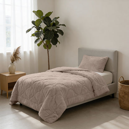 Sleeptime Lazy Dekbed Faux Fur Taupe Met Kussenslopen – afbeelding 11