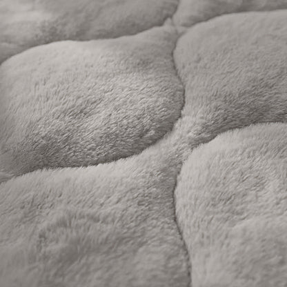 Sleeptime Lazy Dekbed Faux Fur Taupe/Grijs Met Kussenslopen – afbeelding 6